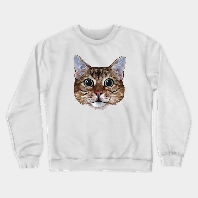 Shocked Peeko cat Crewneck Sweatshirt by LauraGraves